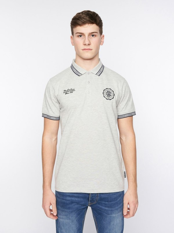 Duck and Cover Keyaan Polo - Grey Marl