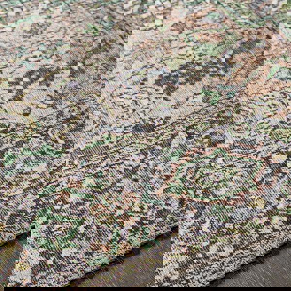 Livabliss Iris-Vintage Green Blue Beige Traditional Boho Rug