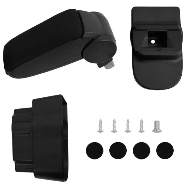 Berkfield Car Armrest Black 12x37x(31-48) cm ABS