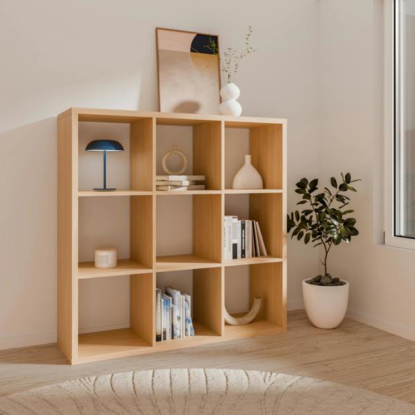 Furniture To Go Mauro 3x3 Storage Unit in Elegancia Oak
