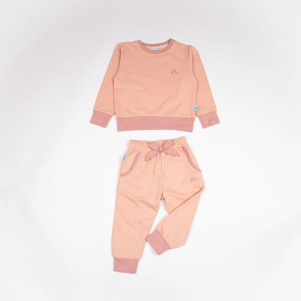 Luca and Rosa Girls Pink Jersey Lounge Set