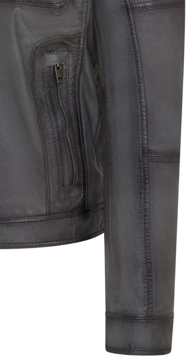 Infinity Leather Mens Classic Leather Biker Jacket - Bettles