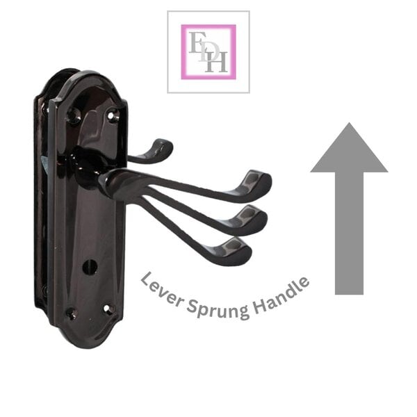 EDH Door Hardware Black Nickel Door Handles - Askworth Internal Door Handle Set for Internal Doors