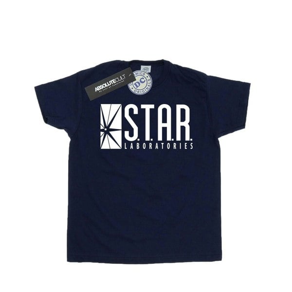 DC Comics Boys The Flash Star Labs T-Shirt - Navy Blue