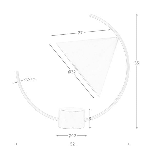 Angel Cerdá Table lamp in black steel 8117