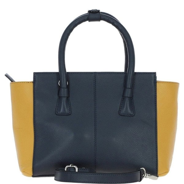 'Avanguardia' Tote Bag Mustard and Navy: 61720