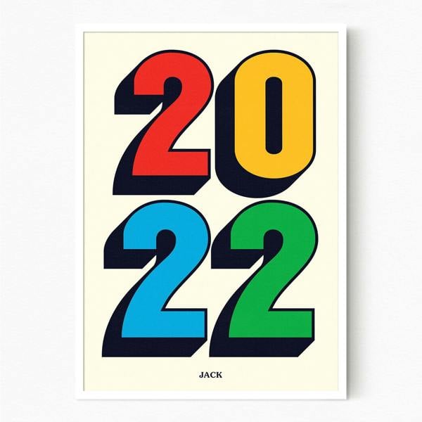 Reign&Hail Personalised Year Print