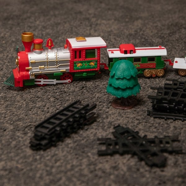 Samuel Alexander 20pc Battery Operated Light up Christmas Santa's Musical Train Set - Jingle Bells