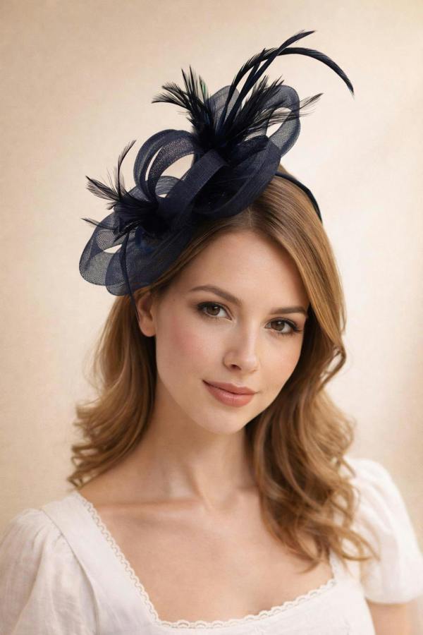 SVNX Bow Feather Fascinator