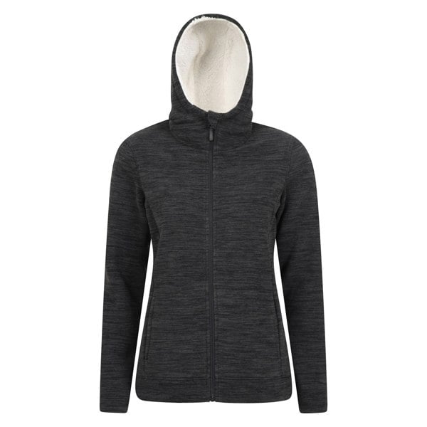 Mountain Warehouse Womens/Ladies Snowdonia Fleece Full Zip Hoodie - Black