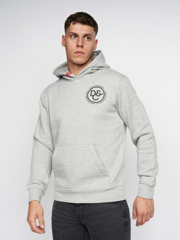 Duck and Cover Macksony Hoodie - Grey Marl