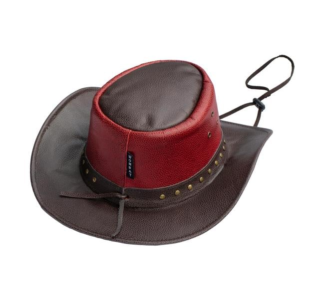 Wombat Leather The Waratah Premium Leather Cowboy Hat