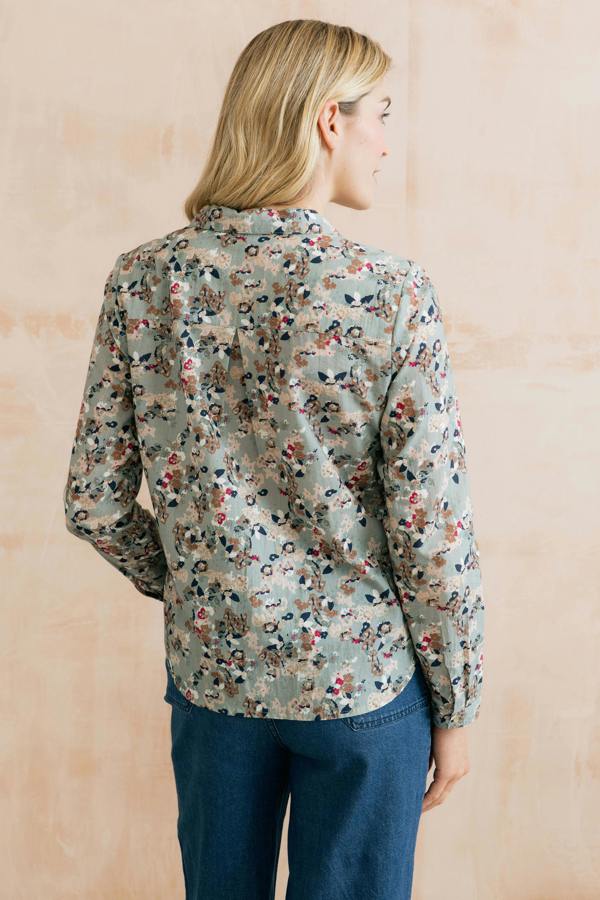 Lily & Me Patsy Organic Ditsy Shirt Ocean