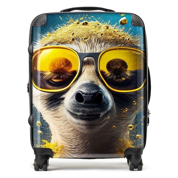 Warren Reed Meerkat With Golden Glasses Splashart Suitcase