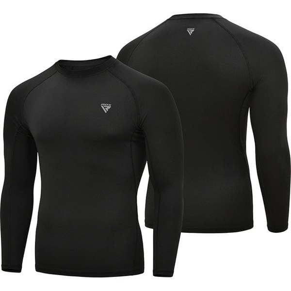 RDX Sports CLOTHING T15 COMPRESSION RASH GUARD BLACK FULL