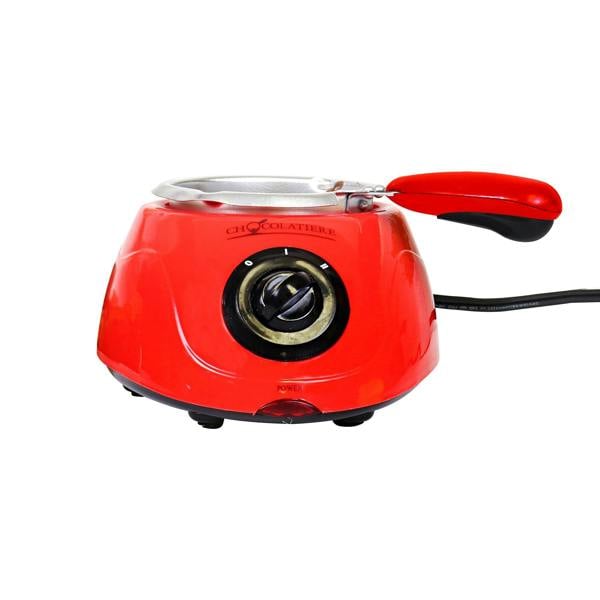 Total Chef Chocolate Melting Pot – 250g Electric Fondue Set For Chocolates, Candies & Dessert Dipping(Red)