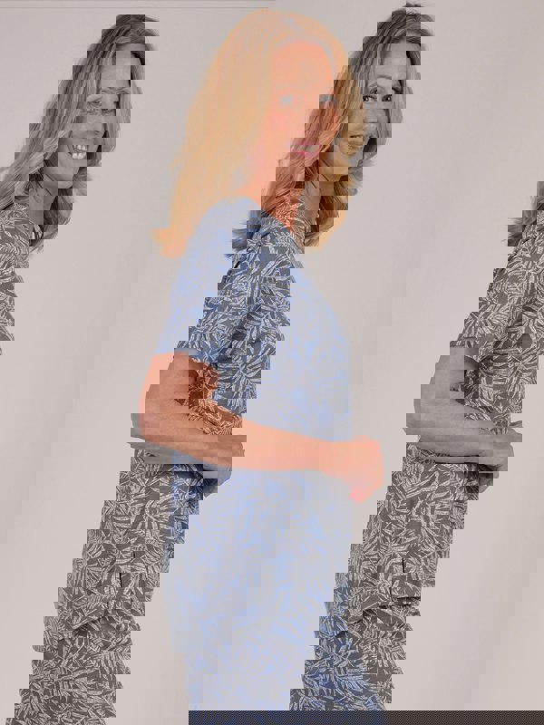 TIGI-Wear Chambray Ivory Fern Leaf Pyjama Top