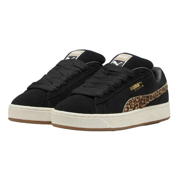 Puma Womens/Ladies XL Leo Leopard Print Suede Trainers - Black/Brown - 