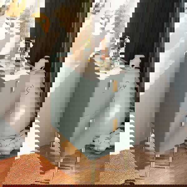 Corona Bedside Table-Weilai Concept-Green-25cm-Weilai Concept