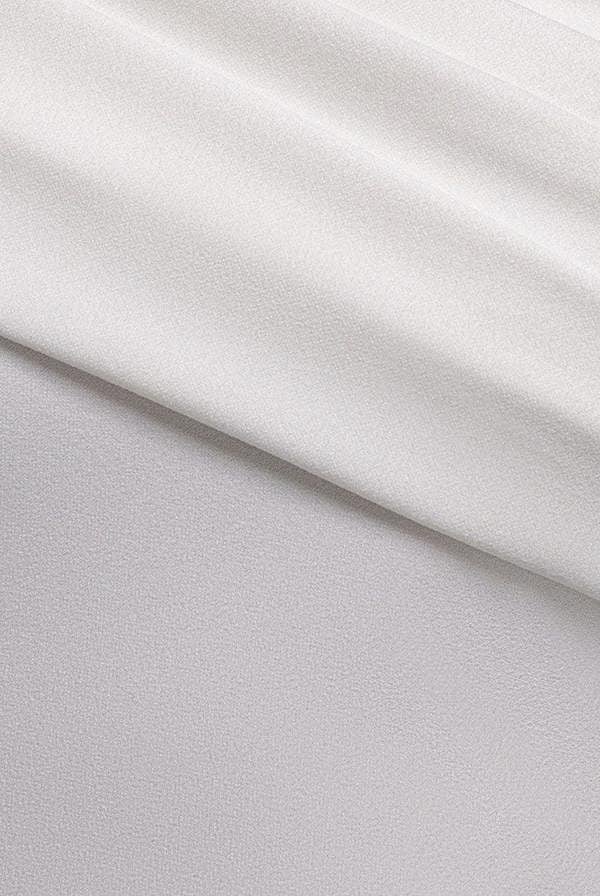 One Shoulder Asymmetric Scuba Crepe Maxi Dress - White DR3231