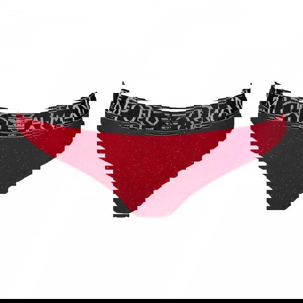 Emporio Armani Holidays Stardust Stretch Cotton Thong, Ruby Red