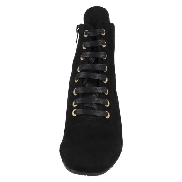 Spot On Ladies Spot On Lace Up Ankle Boots F51120