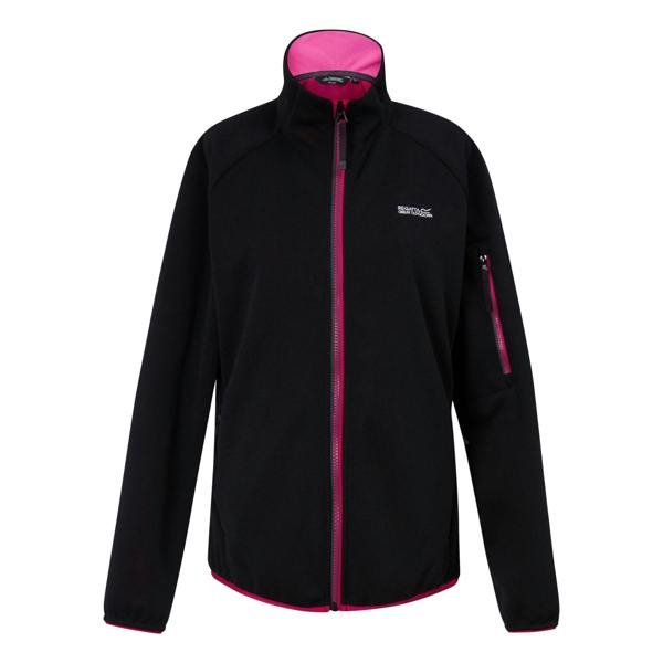 Regatta Womens/Ladies Ravenhill Full Zip Fleece Top - Black/Pink Potion