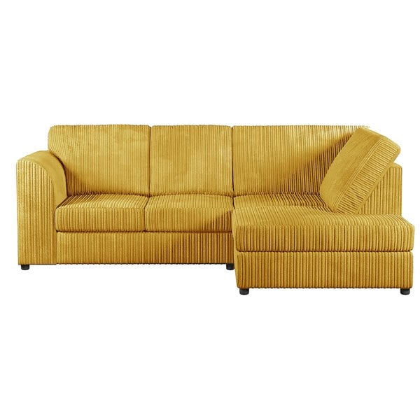 Furnishings For Less Luxor Cord Fabric 4 Seater Corner Sofa Full Back