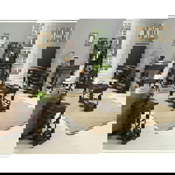 Dorel Home Wildwood Veneer End Table in Brown