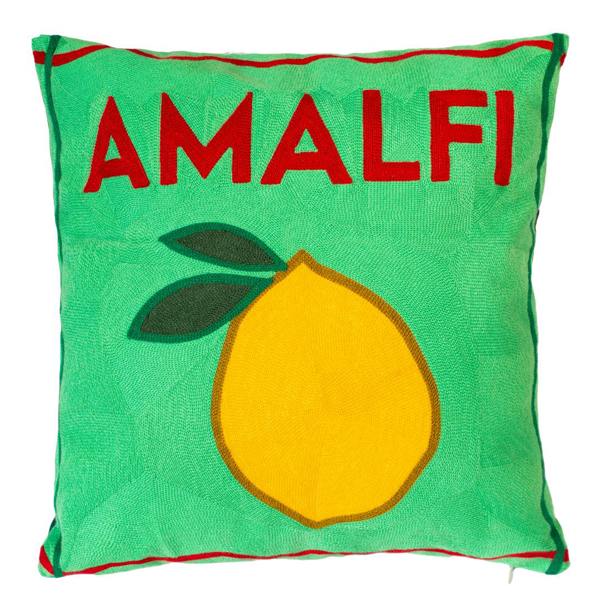 Amalfi Lemon Needlepoint Pillow