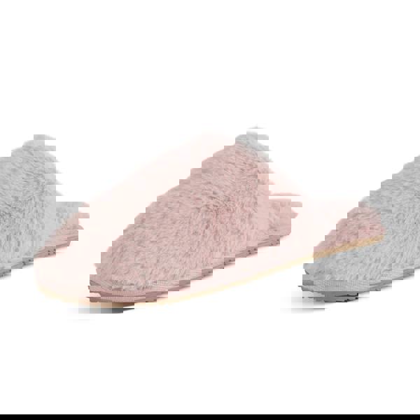 VIVA Polar Women's Fluffy Faux Fur Bedroom Slipper with Funny Quote on Sole