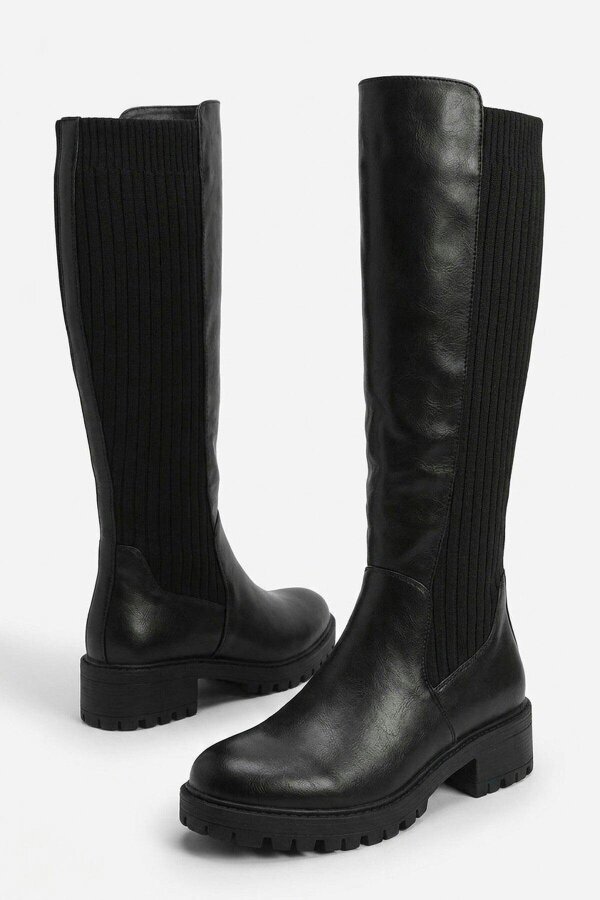ikrush Aurelia Zip Up Knee High Boots