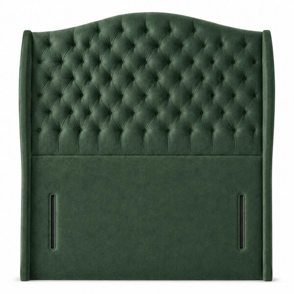 Great British Beds Venice Headboard - Green Plush
