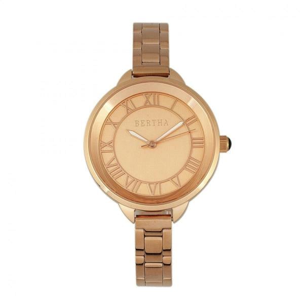 Bertha Madison Sunray Dial Bracelet Watch - Rose Gold - BTHBR6703