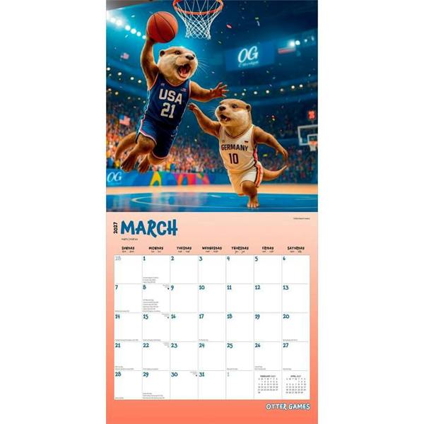 Otter Games Calendar 2027, Wall Calendars, Month To View, Animals, Gift