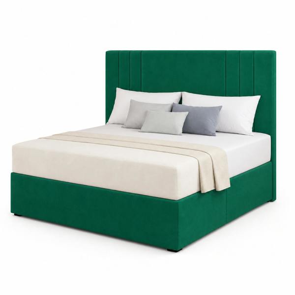 Great British Beds Lima Divan Bed - Green Plush