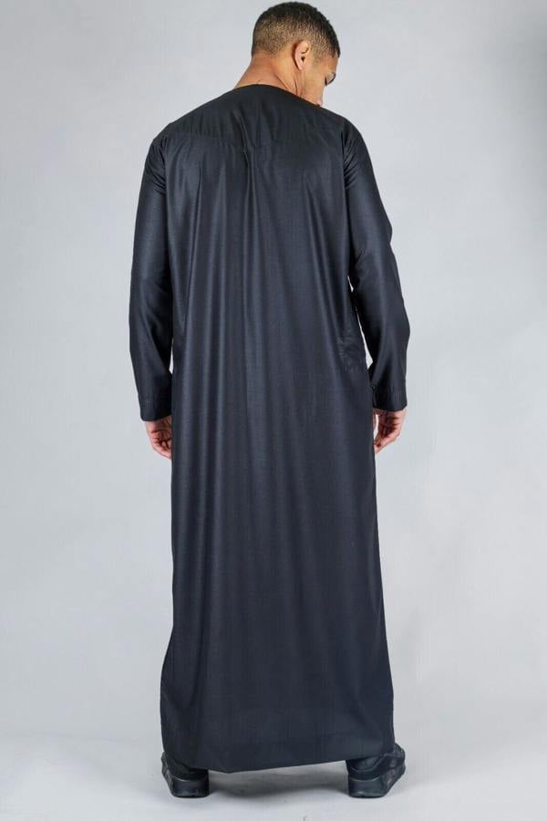 Infinity Leather Men's Thobe Emirati Islamic Jubba Robe Eid Tassel Regular Fit