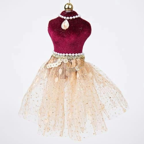 15cm Gold Ballerina Christmas Hanging Decoration with Hanging Loop for Tree, Wreath or Garland image 7