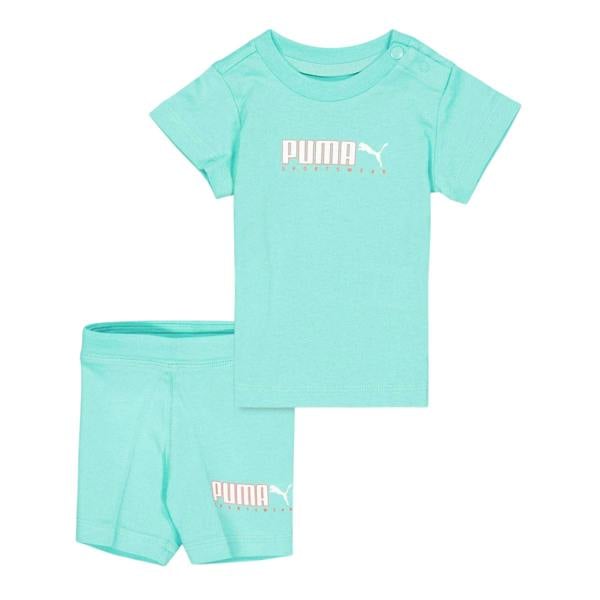 Puma Childrens/Kids Logo Cotton Top & Bottom Set Set - Aquatic - 