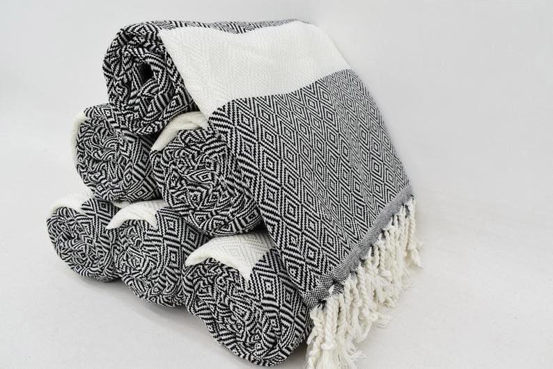 Black & White Hammam Turkish towel