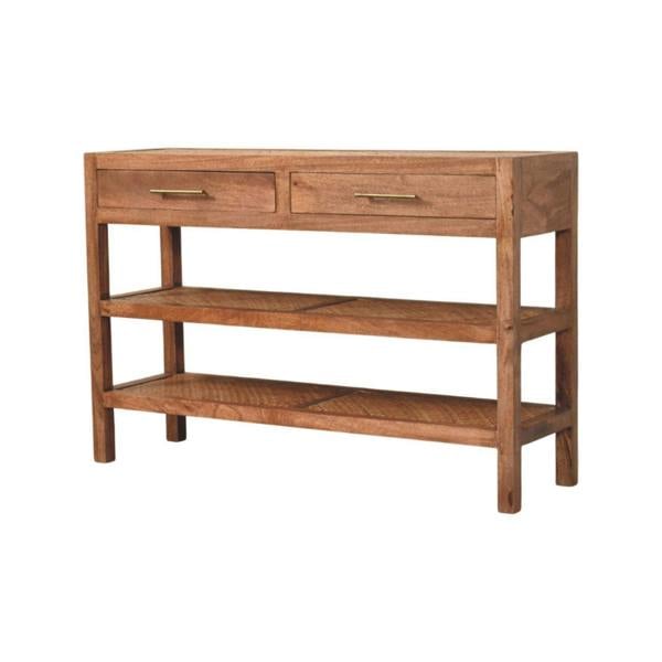 Artisan Furniture Solid mango wood Saffron Rattan Console