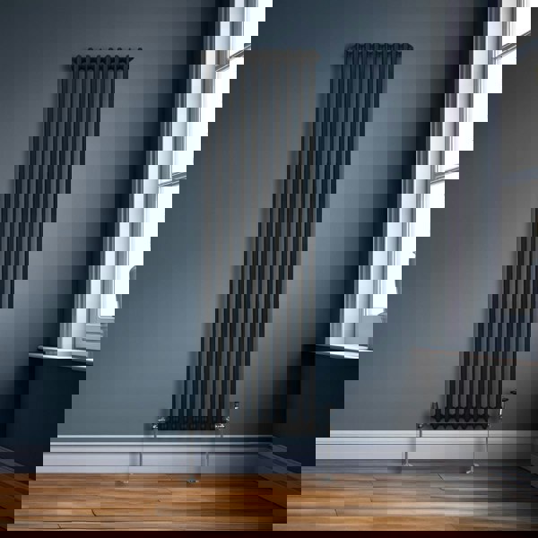 Monstershop Traditional 2 Column Radiator - 1800 x 472mm - Black