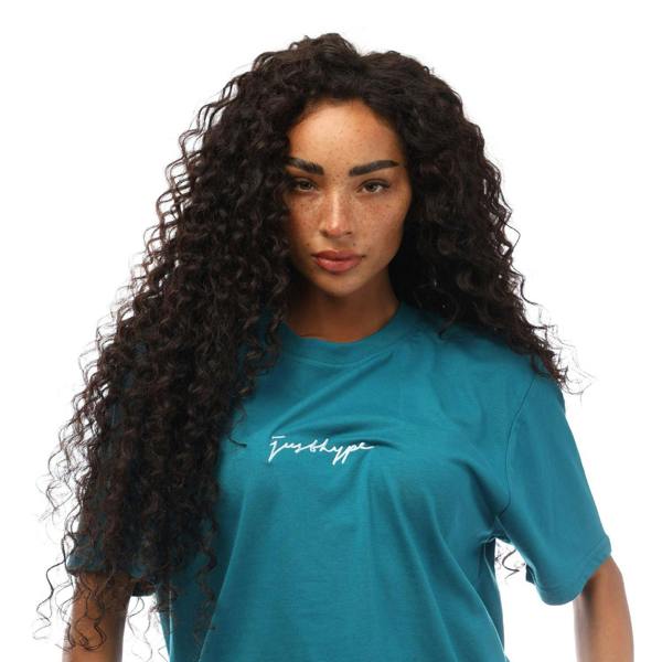 Hype Mens Signature Cotton Regular T-Shirt - Teal - 