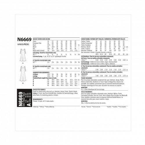 New Look Sewing Pattern 6669, Dresses for Women, A (10-12-14-16-18-20-22) - Easy