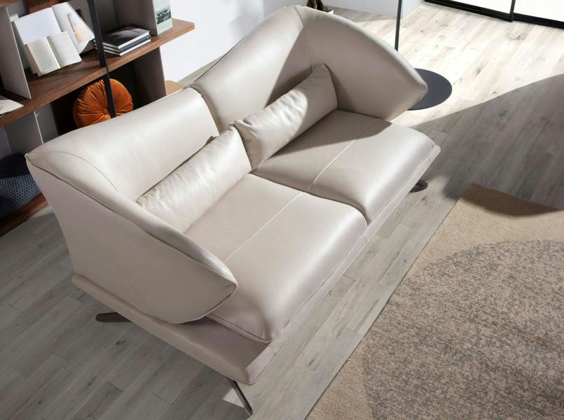 Angel Cerdá Taupe grey leather sofa 6145/6146