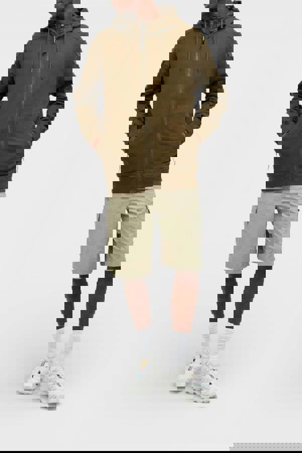 C.P. Company Diagonal Fleece Zip Goggle Hoodie Ivy Green