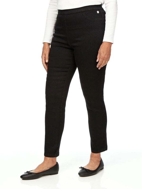 PennyPlain Pull On Jeans - Black Wash