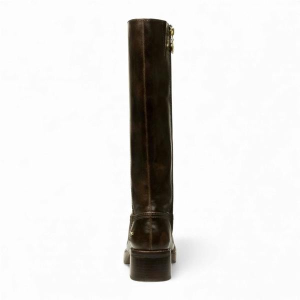 Windsorsmuth Technique - Women's Brown Faux Leather Knee-High Boots