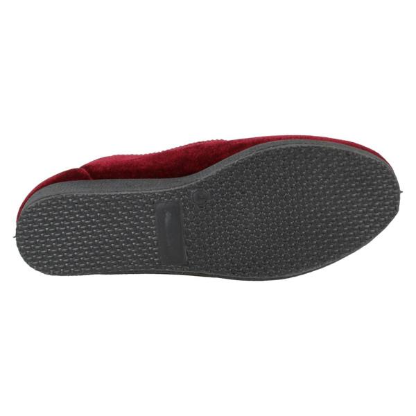 Spot On Ladies Spot On Slip On Floral Design Slipper Shoes