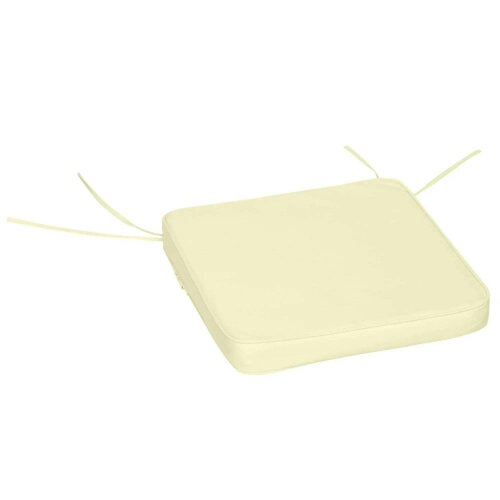 Bobobiy Set of 6 Pcs Chair Cushion, 42Lx42Wx5T cm-Cream White